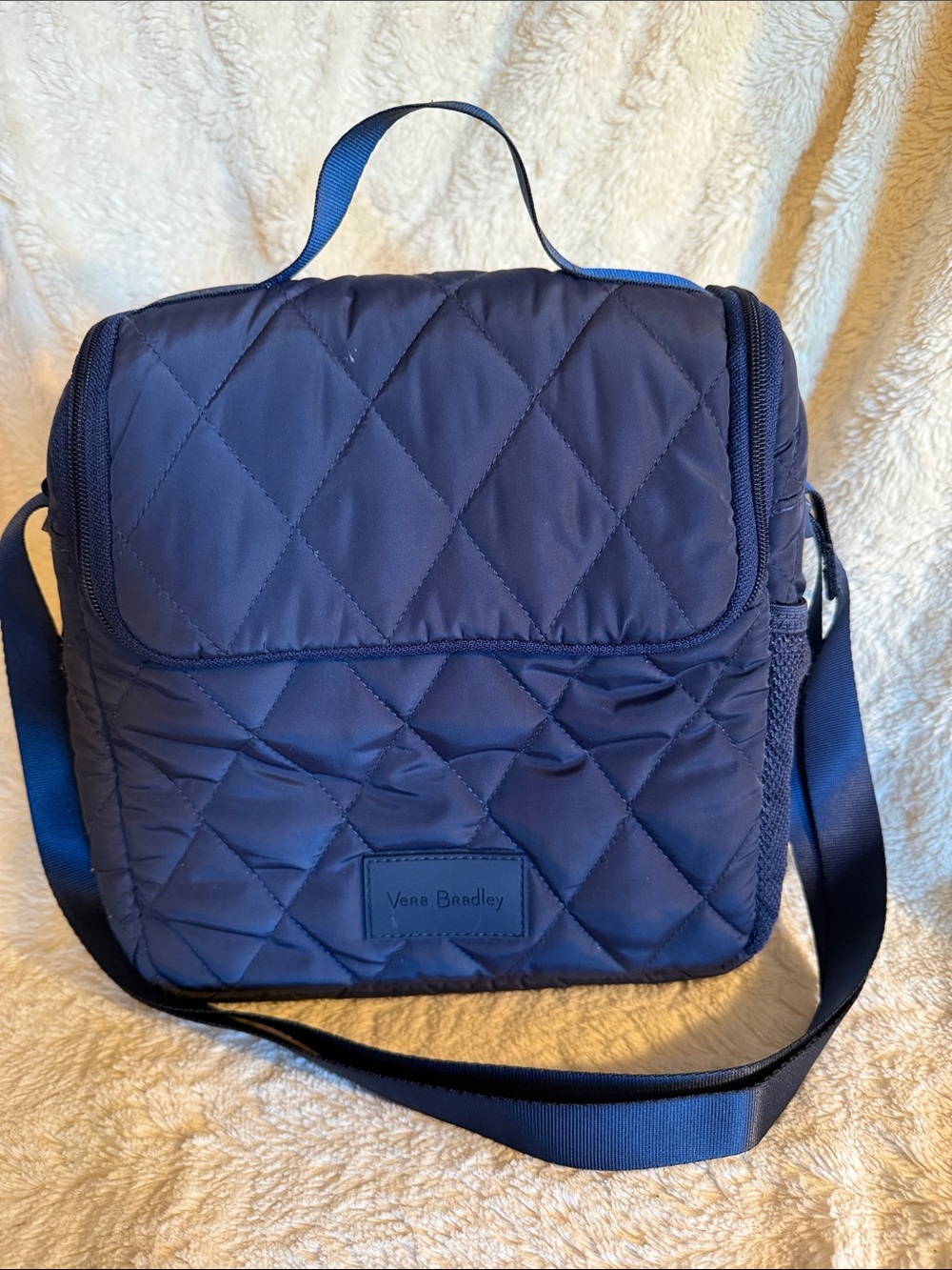 Vera Bradley Quilted Navy Travel Toiletry Bag